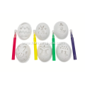 6PCS Easter Egg Stencils with 4PCS Water Color Pen